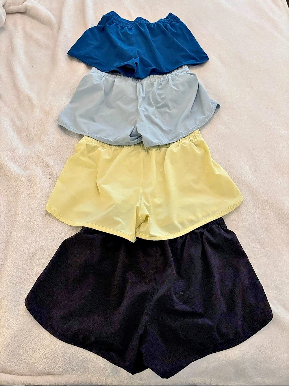 Athleta Girl Run Free 2.5" Short Athletic Shorts 4-Piece Set